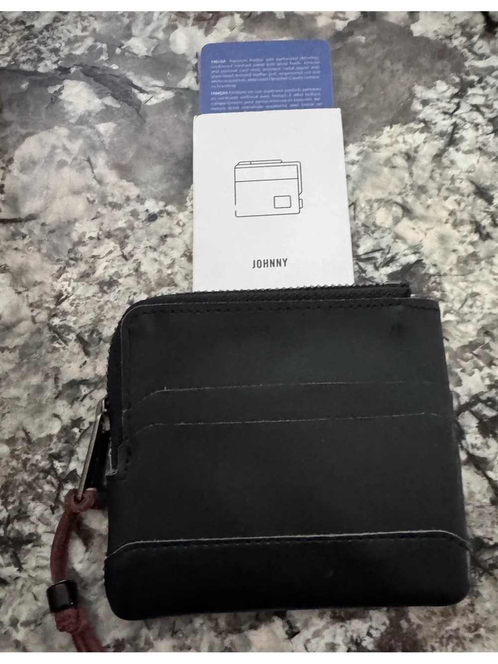 Herschel Supply Company Black Wallet with Brown Pull Tab
